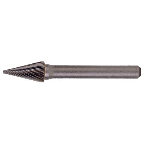 SM-3 Standard Cut Solid Carbide Bur-Pointed Cone Shape - Exact Industrial Supply