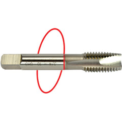 ‎4-40 Dia-H2-2 FL-Std Spiral Point Tap - Red Ring - Caliber Tooling