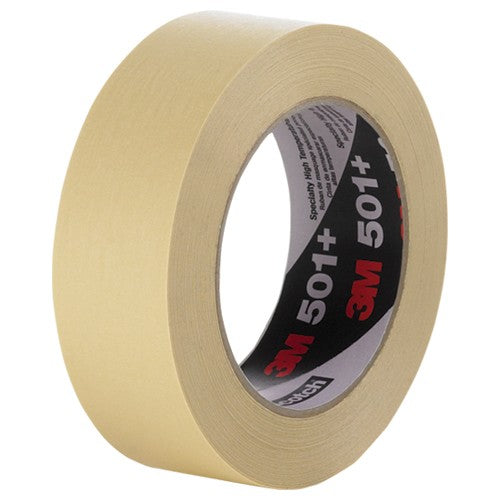 3M Specialty High Temperature Masking Tape 501+ Tan 48 mm × 55 m Individually Wrapped Conveniently Packaged - Caliber Tooling