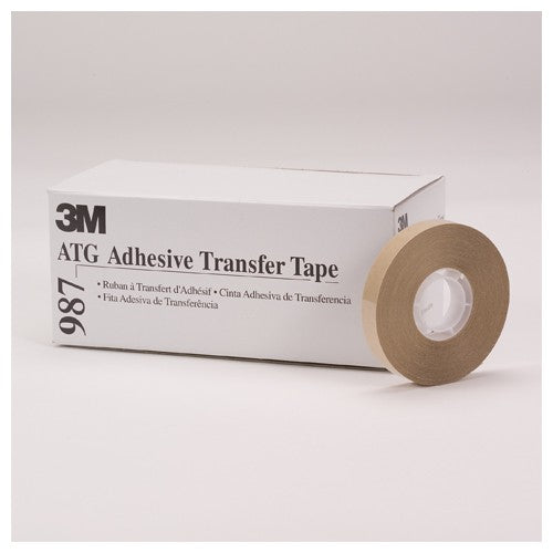 3M ATG Adhesive Transfer Tape 987 Clear 1/2″ × 60 yd 1.7 mil - Caliber Tooling