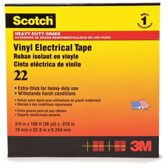 Scotch Vinyl Electrical Tape 22 3/4″ × 36 yd Black - Caliber Tooling