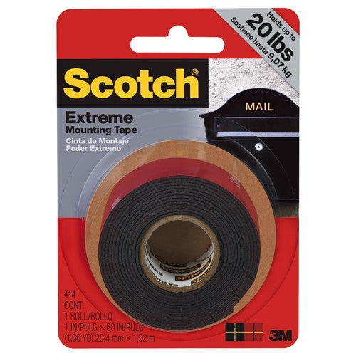 1 in × 5 ft (25 Scotch(R) Extreme Mounting Tape 52 m) Alt Mfg # 91084 - Caliber Tooling