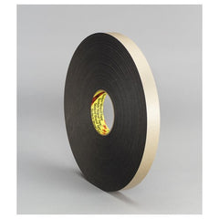 3M Double Coated Polyethylene Foam Tape 4496B Black 1/2″ × 36 yd 62 mil - Caliber Tooling