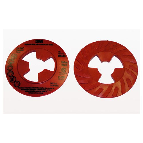 ‎3M Disc Pad Face Plate Ribbed 28443 4-1/2″ Extra Hard Red - Caliber Tooling