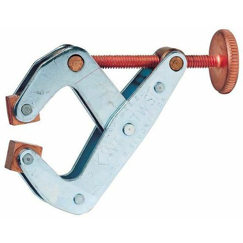 Round Handle Clamp - 3/8″ Throat Depth, 3/4″ Max. Opening - Caliber Tooling