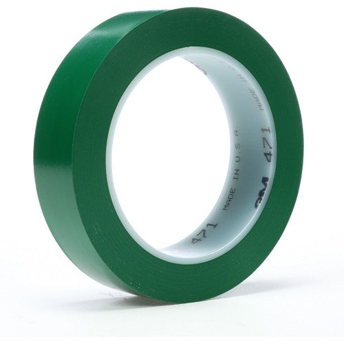 3M Vinyl Tape 471 Green 1/2″ × 36 yd 5.2 mil - Caliber Tooling