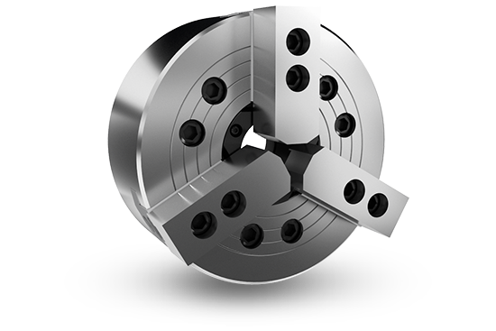 Auto Strong N-200A Series 3-jaw through-hole power chuck (adapter included) - Part # N-208A8 - Exact Industrial Supply