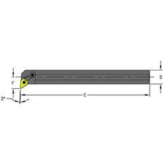 S16S MDUNR3 Steel Boring Bar - Caliber Tooling