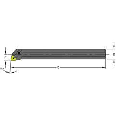 A16S MCLNR4 Steel Boring Bar w/Coolant - Caliber Tooling