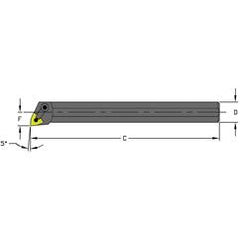 A20U MWLNL4 Steel Boring Bar w/Coolant - Caliber Tooling