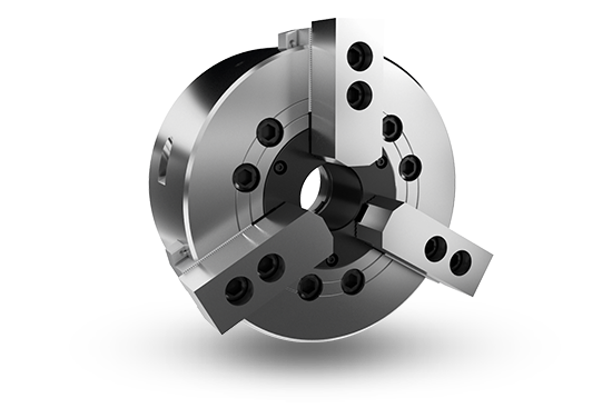 Auto Strong NL-A Series 3-jaw long stroke through-hole power chuck (adapter included) - Part # NL-06A5 - Exact Industrial Supply