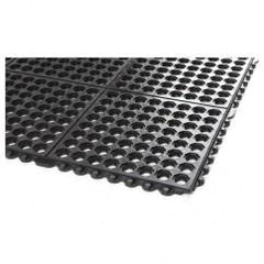 3' x 3' x 5/8" Thick Drainage Mat - Black - Grit Coated - Caliber Tooling
