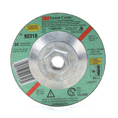 ‎3M Green Corps Cutting/Grinding Wheel T27 4-1/2″ × 1/8″ × 5/8-11 Internal 36 Grit - Caliber Tooling