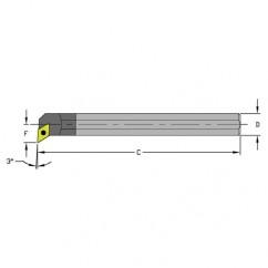 E12Q SDUPR3 Solid Carbide Boring Bar w/Coolant - Caliber Tooling