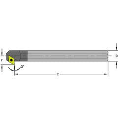 E08R SDXCL2 Solid Carbide Boring Bar w/Coolant - Caliber Tooling