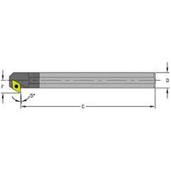 E12Q SDXCR3 Solid Carbide Boring Bar w/Coolant - Caliber Tooling