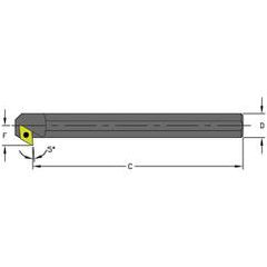 A08M SDXCL2 Steel Boring Bar w/Coolant - Caliber Tooling