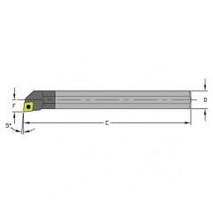 M-E20S SCLCL09 Solid Carbide Boring Bar w/Coolant - Caliber Tooling