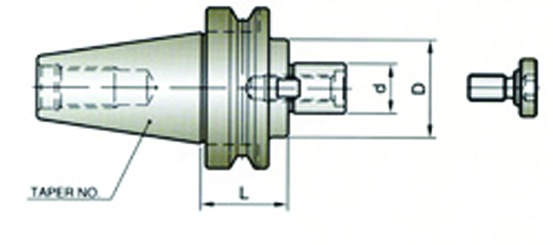 1-1/4 V40 SHELL MILL HLDR-EXT EM - Caliber Tooling