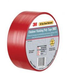 List 5903 50" x 60 yds Outdoor Masking Poly Tape - Red - Caliber Tooling