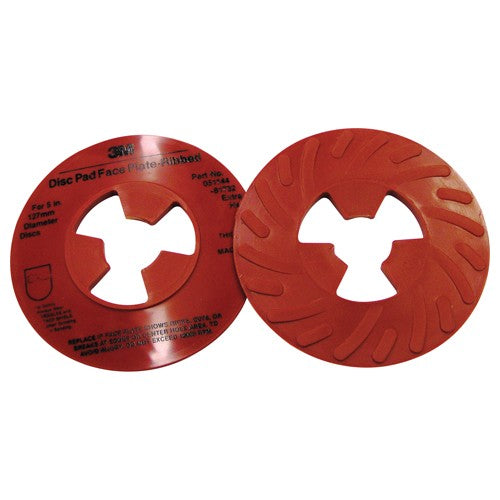 3M Disc Pad Face Plate Ribbed 81732 Extra Hard Red 5″ - Caliber Tooling