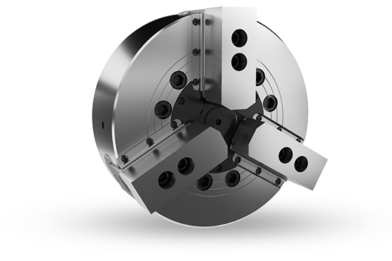 Auto Strong VRA Series Non through-hole power chuck for vertical lathe (adapter included) - Part # V-224RA11 - Exact Industrial Supply