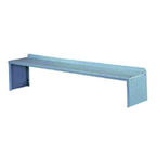 Shelf Riser for Work Bench 48"W x 10-1/2"H made of 14 GA w/Rear Flange as Stop - Caliber Tooling