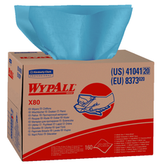 12.5 x 16.8'' - Package of 160 - WypAll X80 Brag Box - Caliber Tooling
