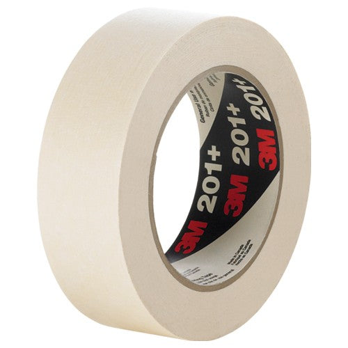 3M General Use Masking Tape 201+ Tan 48 mm × 55 m 4.4 mil Individually Wrapped Conveniently Packaged - Caliber Tooling